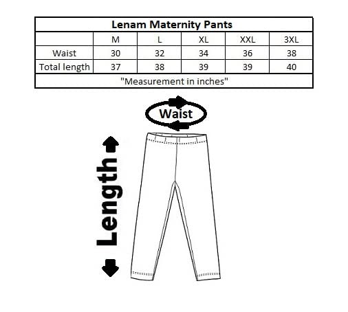 LENAM Women's Relaxed Fit Maternity Pants